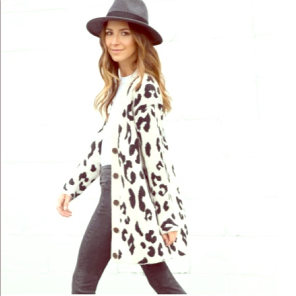 Something Navy Sweaters - Something Navy Leopard Cardigan-M